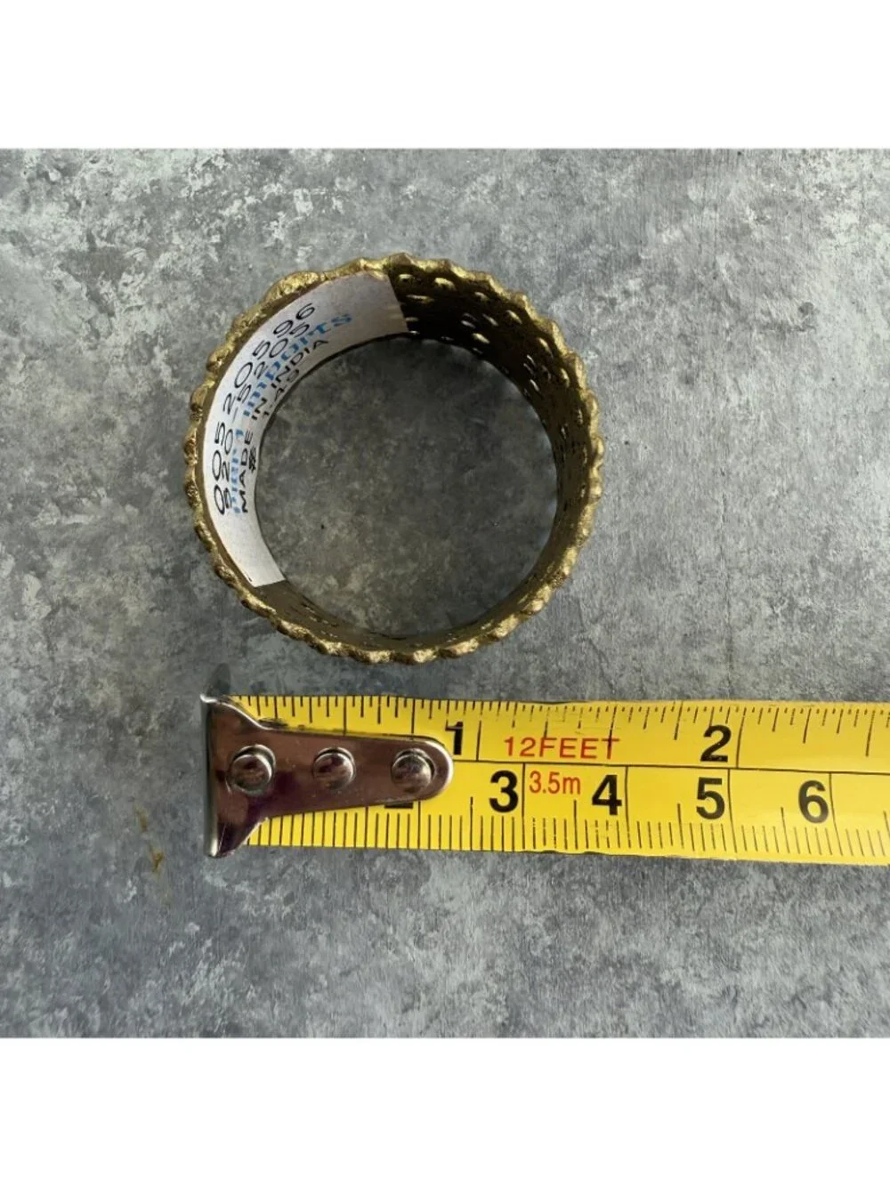 Pier 1 Napkin Rings Gold Tone Metal Filigree Set of 12